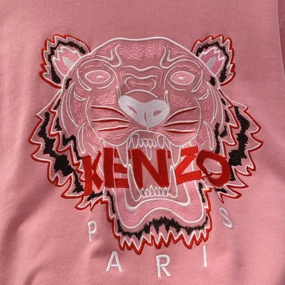 Kenzo Pink Cotton Bleached Tiger Fitted Sweatshirt - Picture 3 of 6